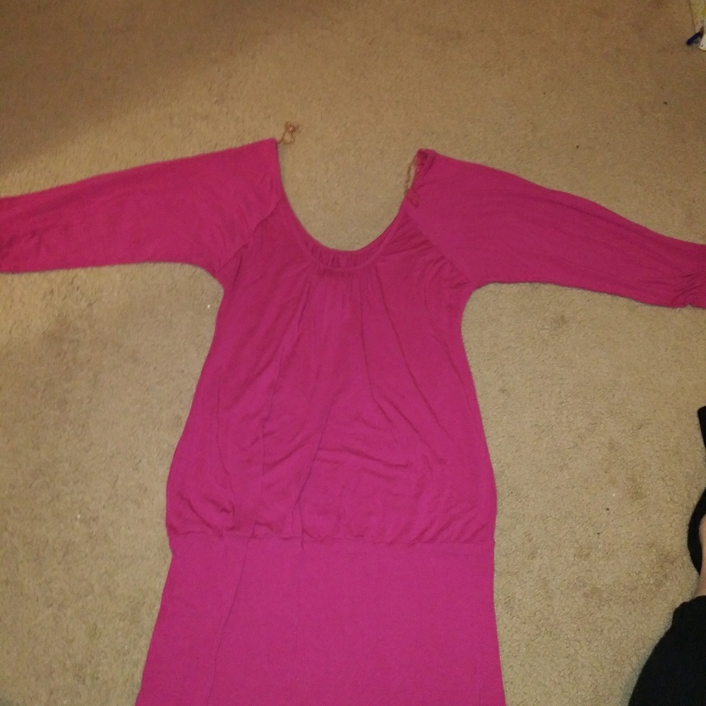 Pink tight on bottom dress